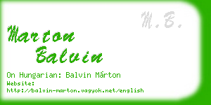 marton balvin business card