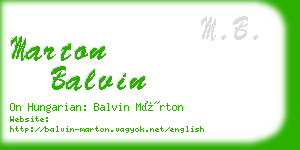 marton balvin business card